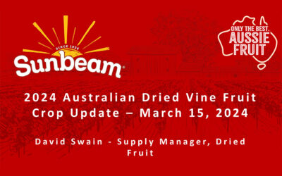 Australian Dried Vine Fruit Crop Update 2024