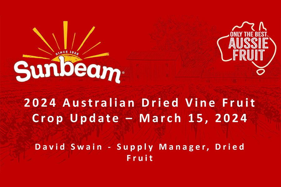 Australian Dried Vine Fruit Crop Update 2024